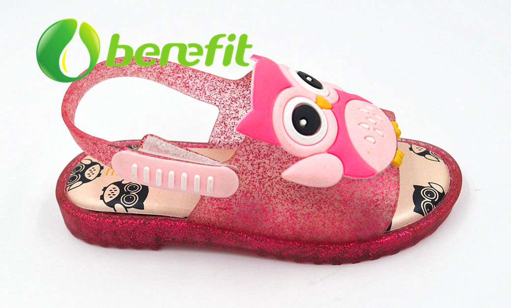 Zapatos de gelatina para niños en PVC brillante con maravilloso olor afrutado