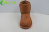 Botas de nieve con lunares de piel de gamuza para mujer