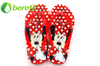 Chanclas para niñas con parte superior de PVC y suela de PE con diseño de Mickey rojo