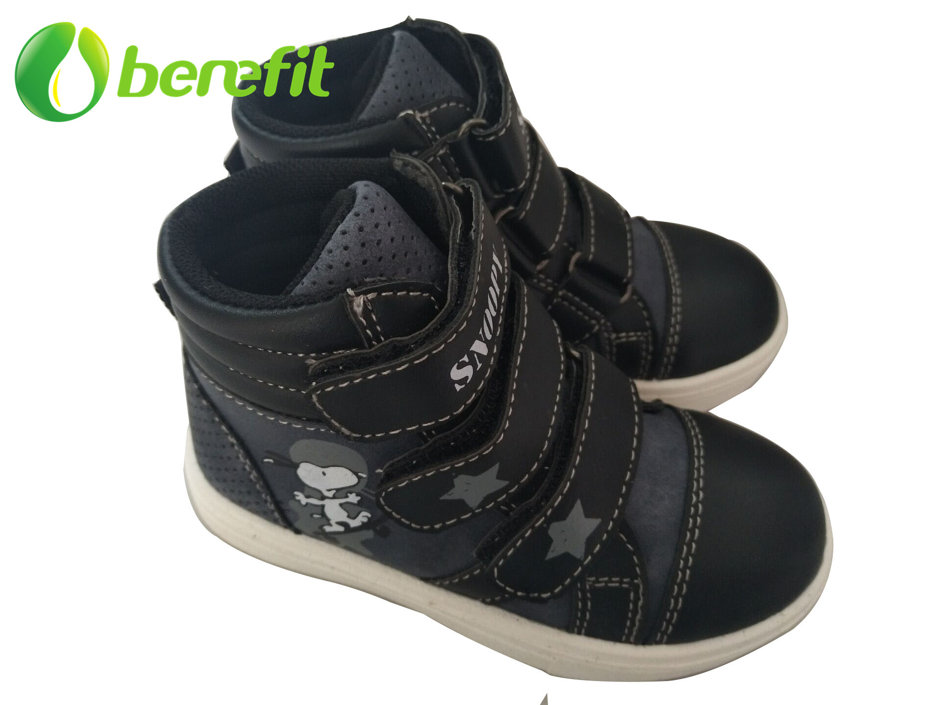 Zapatos para caminar de PU de corte alto para niños pequeños